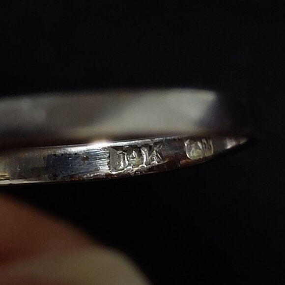 10K White Gold Round Icy Moonstone Diamond Cocktail Ring Women's Size 4 - Picture 8 of 13